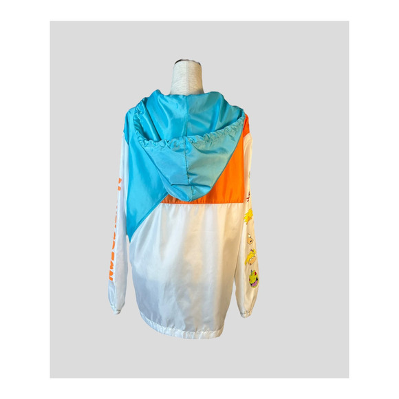 Nickelodeon Rugrats Color Block Windbreaker Hooded Zip Up Lightweight Jacket XL - Picture 3 of 9
